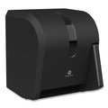 Towel Dispensers | Georgia Pacific Professional 54338A 13 in. x 10 in. x 14.4 in. Hygienic Push-Paddle Roll Towel Dispenser - Black image number 1
