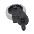 Casters | Rubbermaid Commercial FG7570L20000 3 in. Soft Rubber Wheel Grip Ring Stem Replacement Bayonet-Stem Swivel Casters - Black image number 5