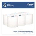 Perforated Roll & Hand Towels | Kleenex 25639 1-Ply 7.5 in. x 700 ft. Hard Roll Paper Towels with Premium Absorbency Pockets - White with Gray Core (6/Carton) image number 1