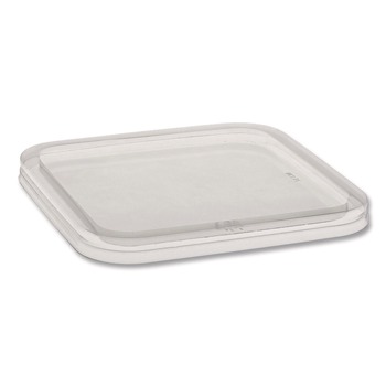 JANITORIAL | Pactiv Corp. 6SFLY EarthChoice Recycled PET Container Lid, for 6-in Square RPET Containers, 6.25 x 0.39 x 6.25, Clear, Plastic, 360/Carton