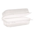 Bulk Savings Pricing 2 | Pactiv Corp. YCASH3011UCH 9 in. x 5.5 in. x 3.2 in. Plastic Hoagie Hinged Lid Container - Clear (220/Carton) image number 4