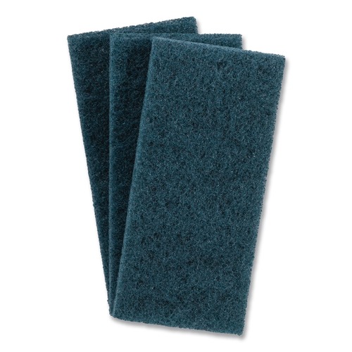 Scouring Pads & Sticks | 3M 8242 4.62 in. x 10 in. Doodlebug Medium-Duty Scrub Pad - Blue (10/Carton) image number 0
