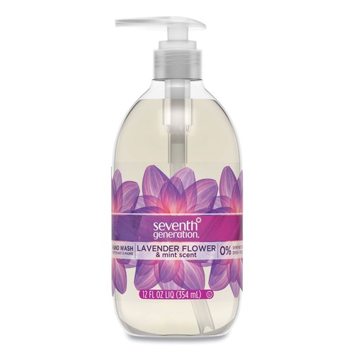 Hand Soaps | Seventh Generation SEV 22926CT 12 oz. Pump Bottle Natural Hand Wash - Lavender Flower and Mint (8/Carton) image number 0