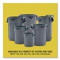 Indoor Waste Receptacles | Rubbermaid Commercial FG263200BLUE 32 Gallon Plastic Vented Round Brute Container - Blue image number 8
