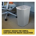 Indoor Waste Receptacles | Rubbermaid Commercial FG295700GRAY 10.25-Gallon Rectangular Deskside Wastebasket - Gray image number 1