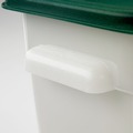 Food Storage Containers & Lids | Carlisle 1197008 7.31 in. x 7.31 in. x 0.63 in. Squares Food Storage Container Lid - Forest Green image number 2