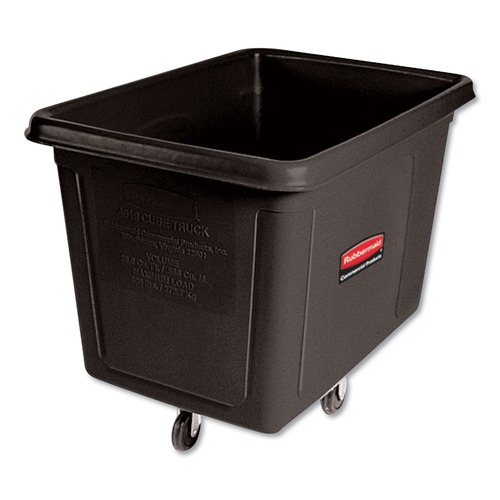 Carts & Trucks | Rubbermaid Commercial FG461900BLA 149 gal 600 lb Capacity Plastic Cube Truck - Black image number 0