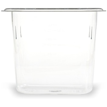 Carlisle 3068807 4.25 in. x 6.93 in. x 6 in. 1.4 qt. StorPlus Polycarbonate Food Pan - Clear