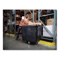 Carts & Trucks | Rubbermaid Commercial FG461200BLA 400 lbs. Capacity 12 cu-ft. Polyethylene/Metal Frame Medium-Density Cube Truck - Black image number 5