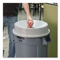 Waste Receptacle Lids | Rubbermaid Commercial FG354300GRAY BRUTE 22-3/8 in. Round Funnel Top Receptacle - Gray image number 3
