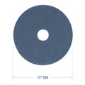 Floor Pads-Stripping | Boardwalk BWK4013BLU 13 in. Diameter Scrubbing Floor Pads - Blue (5/Carton) image number 4