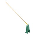 Mop Heads | Rubbermaid Commercial FGT85206GR00 5 in. Green Headband Microfiber Tube Mop - Medium Green (6/Carton) image number 3