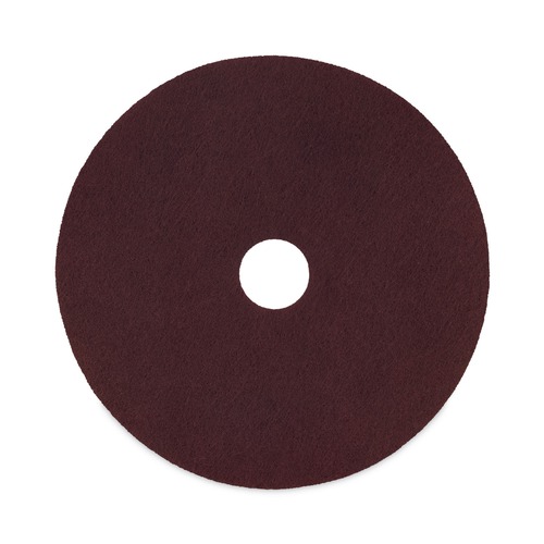 Floor Pads-Stripping | Boardwalk 7100151298 16 in. Diameter Deep Scrub Pads - Maroon (10/Carton) image number 0