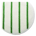 Carpet Bonnets | Rubbermaid Commercial FGP26900WH00 19 in. Diameter Low Profile Scrub-Strip Carpet Bonnet - White/Green (5/Carton) image number 3