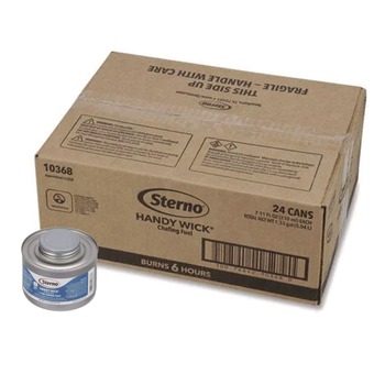 CANNED HEAT | Sterno STE 10102 6 Hour Burn 1.89 g Methanol Chafing Fuel Can with Stem Wick (24/Carton)