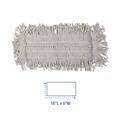 Mop Heads | Boardwalk BWK1618 18 in. x 5 in. Disposable Cotton Dust Mop Head image number 1