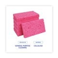 Sponges | Boardwalk A21BWK 0.9 in. Thick 3.6 in. x 6.5 in. Cellulose Sponges - Small, Pink (2/Pack, 24 Packs/Carton) image number 5