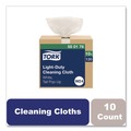 Cleaning Cloths & Wipes | Tork 500176 1-Ply 8.3 in. x 16.1 in. Light Duty Cleaning Cloth Pop Up Box - White (10/Carton) image number 2