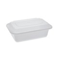 Food Containers & Lids | Pactiv Corp. NC838 Newspring VERSAtainer 5 x 7.25 x 2.63 24 oz Plastic Microwavable Containers - White/Clear (150/Carton) image number 0
