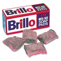 Scouring Pads & Sticks | Brillo SP1210BRILLO 4 in. x 4 in. Hotel Size Soap Pad - Charcoal/Pink (10/Box) image number 0