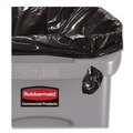 Indoor Waste Receptacles | Rubbermaid Commercial 1971258 15.875 Gallon Rectangular Plastic Slim Jim Waste Container with handles - Light Gray image number 7