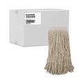 Mop Heads | Boardwalk BWK324C 24 oz. Premium Saddleback Cotton Fiber Mop Head - White (12/Carton) image number 0