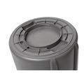 Indoor Waste Receptacles | Rubbermaid Commercial FG261000GRAY 10 gal. Vented Round Plastic Brute Container - Gray image number 1