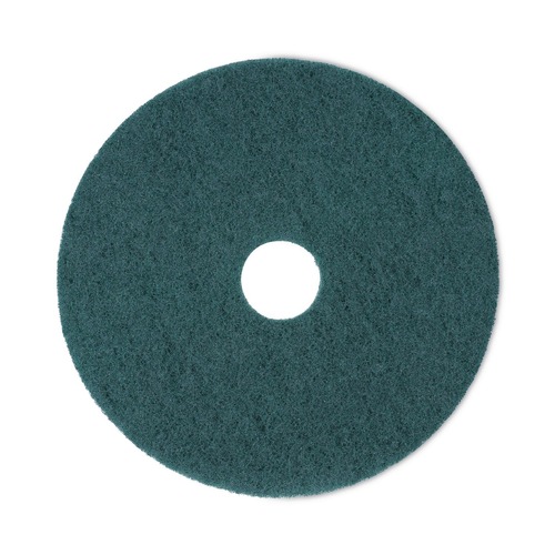 Floor Pads-Stripping | Boardwalk BWK4018GRE 18 in. Diameter Heavy-Duty Scrubbing Floor Pads - Green (5/Carton) image number 0