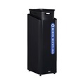 Indoor Waste Receptacles | Rubbermaid Commercial 2078994 Sustain 15 gal Metal/Plastic Decorative Refuse with Recycling Lid - Black/Blue image number 2