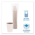 Cups | Boardwalk BWKWHT12HCUP 12 oz. Paper Hot Cups - White (50 Cups/Sleeve, 20 Sleeves/Carton) image number 3