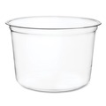 Food Containers & Lids | Vegware CF-DC-16 4.6 in. x 3 in. 16 oz. Compostable Plastic Round Deli Pots - Clear (500/Carton) image number 0