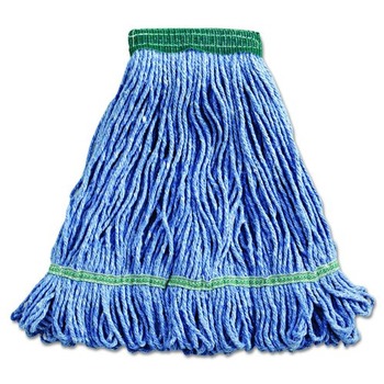 Boardwalk BWK502BLEA 5 in. Headband Super Loop Cotton/Synthetic Fiber Wet Mop Heads - Blue, Medium