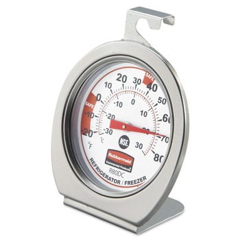 THERMOMETERS | Rubbermaid Commercial FGR80DC -20F to 80F Refrigerator/Freezer Monitoring Thermometer