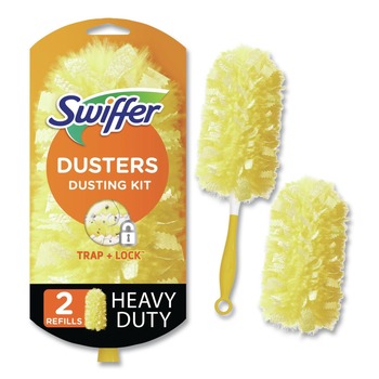 Swiffer PGC08109 6 in. Handle Heavy Duty Dusters Starter Kit with Two Disposable Dusters (1-Kit)