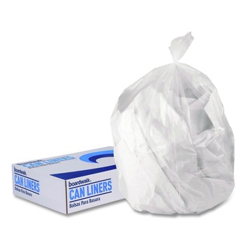 Boardwalk H6036MCKR01 30 Gallon 0.5 mil 30 in. x 36 in. Perforated Roll Low-Density Waste Can Liners - Clear (250/Carton)