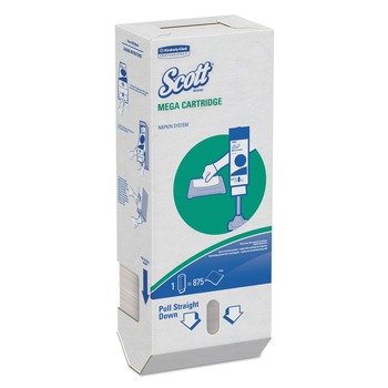 DISPENSER NAPKINS | Scott 98908 Megacartridge 1-Ply Napkins - White (875/Pack, 6 Packs/Carton)