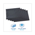 Low-Density Trash Bags | Boardwalk H7658PGK 60 Gallon 1.3 mil 38 in. x 58 in. Flat Pack Linear Low-Density Industrial Can Liners - Gray (100/Carton) image number 4
