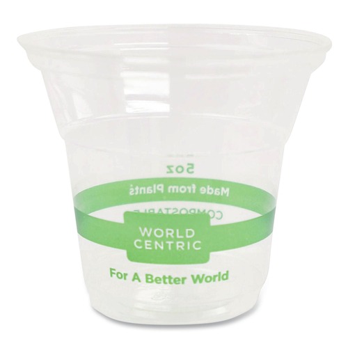 Cups | World Centric CP-CS-5 5 oz PLA Plastic Cold Cups - Clear (2000/Carton) image number 0