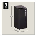 Indoor Waste Receptacles | Rubbermaid Commercial 2078988 Sustain 23 gal Metal/Plastic Decorative Refuse with Recycling Lid - Black image number 6