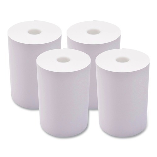 Perforated Roll & Hand Towels | PM Company 9074-2242 3.25 in. x 243 ft. 1-Ply Impact Bond Paper Rolls - White (4/Pack) image number 0