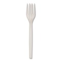 Disposable Forks | WNA EPS002 EcoSense 7 in. Renewable Plant Starch Fork Cutlery (50/Pack, 20 Packs/Carton) image number 0
