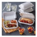 Food Containers & Lids | Pactiv Corp. YCN809610000 EarthChoice SmartLock 9 x 6 x 3 Plastic Microwavable MFPP Hinged Lid Container - White (270/Carton) image number 5