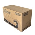 Cutlery Kits | Boardwalk BWK3KITHVYBL 3-Piece Heavyweight Fork/Knife/Teaspoon Cutlery Kit - Black (250/Carton) image number 2