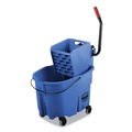 Buckets & Wringers | Rubbermaid Commercial FG758888BLUE WaveBrake 2.0 35 qt. Side-Press Plastic Bucket/Wringer Combos - Blue image number 0