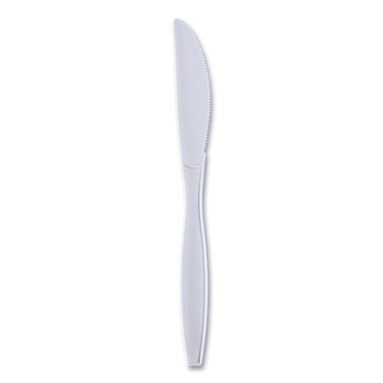Boardwalk BWKKNIHWPPWIW Heavyweight Wrapped Polypropylene Knife - White (1000/Carton)