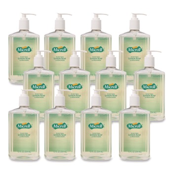 MICRELL 9759-12 12 oz. Pump Bottle Antibacterial Lotion Soap - Light Scent (12/Carton)