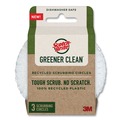 Scouring Pads & Sticks | Scotch-Brite 7100282851 3.5 in. Diameter 0.7 in. Thick Greener Clean Recycled Scrubbing Circle - White (3/Pack) image number 0