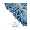 Mop Heads | Boardwalk BWK501BL 5 in. Headband Super Loop Wet Mop Head - Small, Blue (12/Carton) image number 6