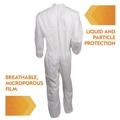 Cleaning Cloths & Wipes | Ansell KCC 44306 A40 Zipper Front Liquid and Particle Protection Coveralls - 3X-Large White (25/Carton) image number 1