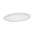 Platters | Pactiv Corp. YTH100430000 Placesetter 11.5 x 8.5 Satin Non-Laminated Foam Dinnerware, Oval Platter - White (500/Carton) image number 0